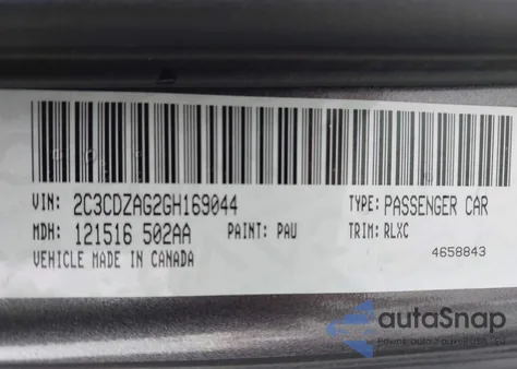 2016 Dodge Challenger Sxt Plus z USA, uszkodzony, nr VIN 2C3CDZAG2GH169044